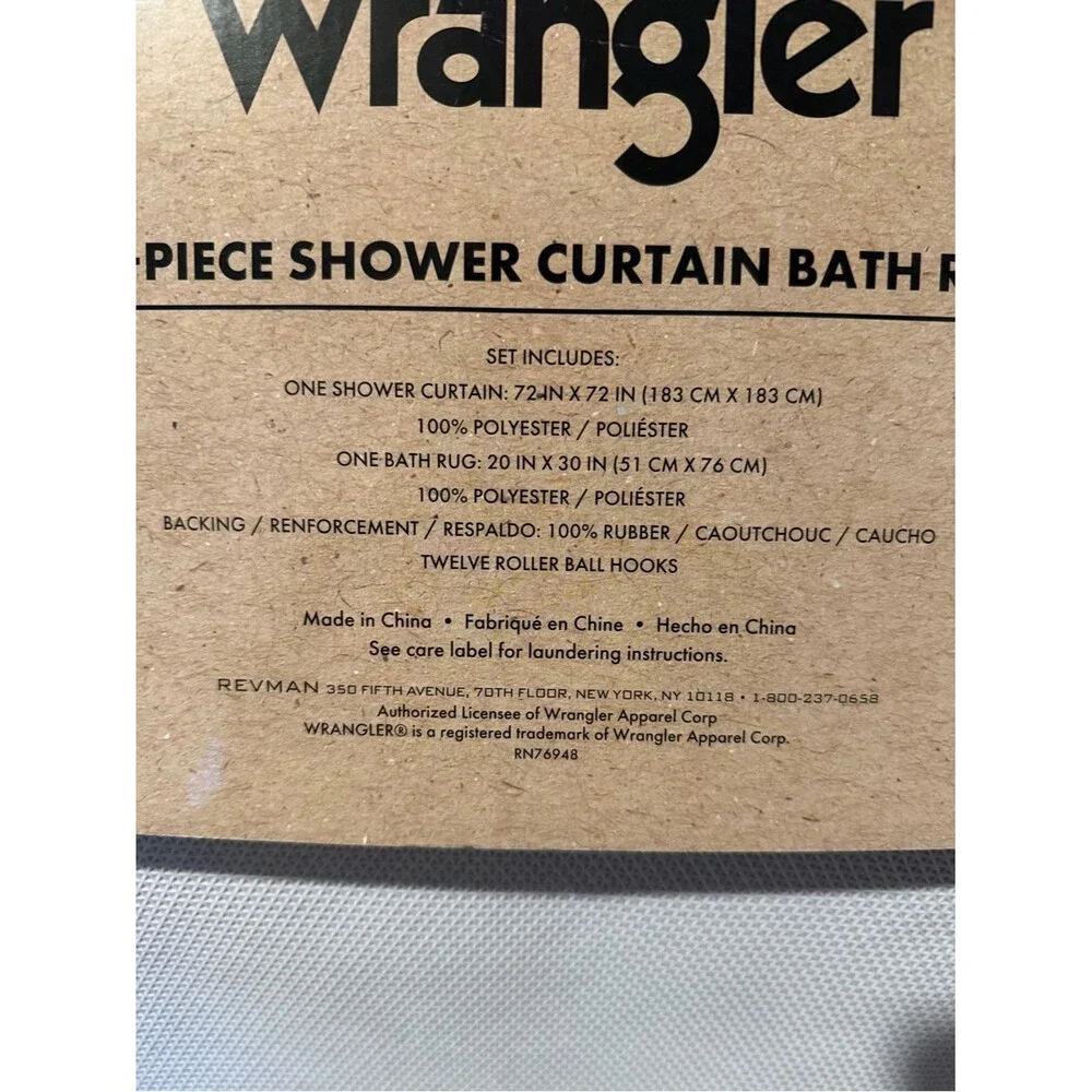 Wrangler Pink and Red Cowboy Boot Shower Curtain & Bath Rug Set